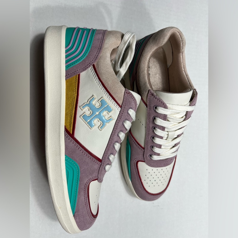 Tory Burch Retro Court Sneakers Shoes In Multi-color Size: 7
